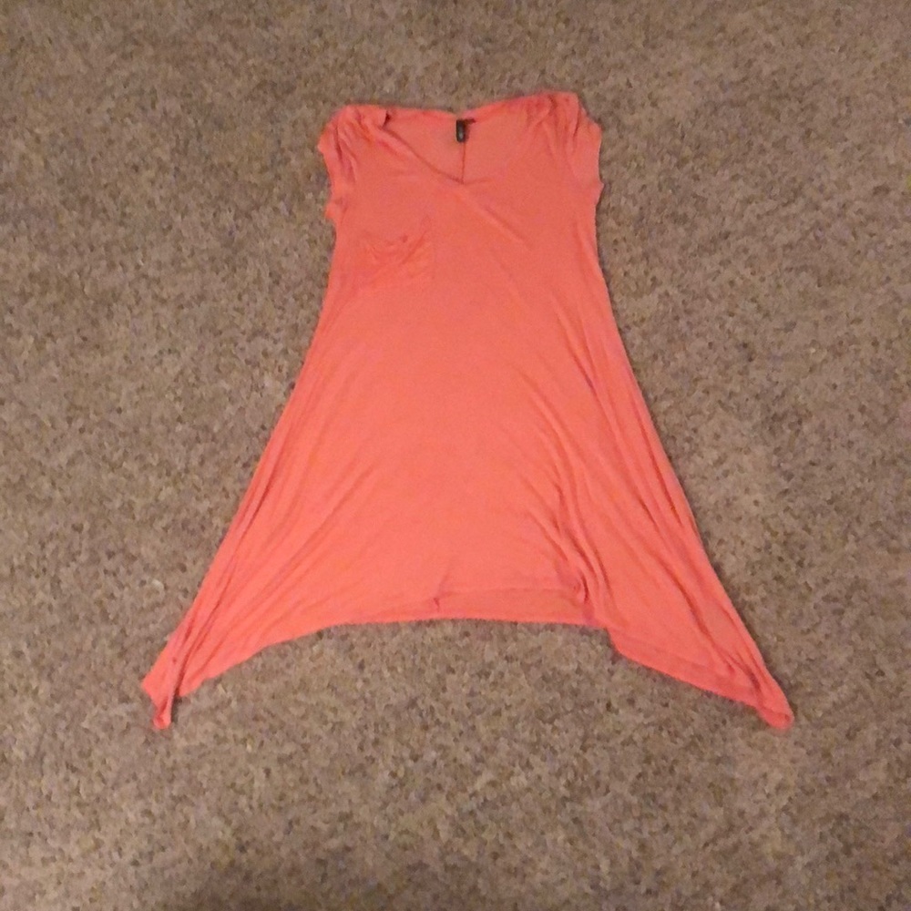 Coral Short Sleeve Dress
